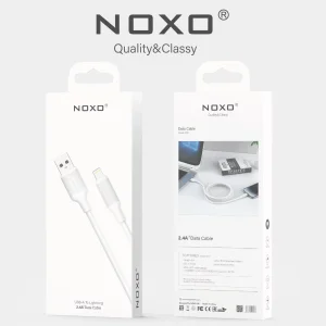 قیمت و خرید کابل تبدیل USB-A به Lightning نوکسو مدل CN-1 طول 1متر شارژ سریع 2.4 آمپر