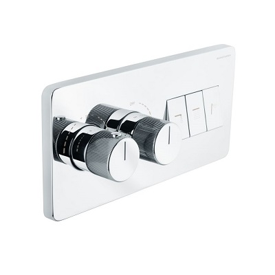 شیر دوش توکار ترموستاتیک با سه خروجی بانیو دیزاین (BAGNODESIGN) مدل Stereo