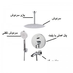شیر حمام توکار  kwc مدل زو تیپ 4