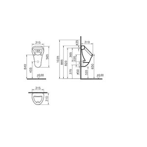 یورینال ویترا مدل back water inlet
