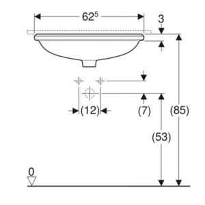 کاسه روشویی گبریت Geberit مدل VARIFORM کد500.758.01.2