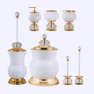 ست اکسسوری سرویس بهداشتی 5تکه DORITA مدل  CUVER CRYSTAL