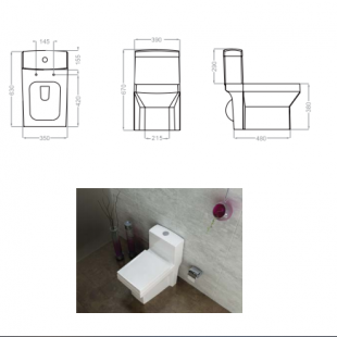 توالت فرنگی گلسار مدل آستر