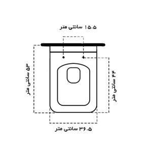 توالت فرنگی وال هنگ گاتریا مدل لئو طوسی | عمرانیاز