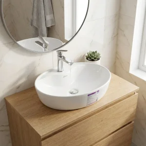 روشویی روکابینتی گاتریا مدل هما بیضی