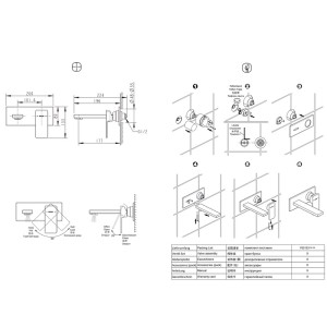 شیر روشویی توکار  Bravat مدل PHILLIS کد P 69183C-ENG + D 968C-ENG