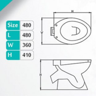 توالت فرنگی پارس سرام مدل اروپایی خروجی به دیوار