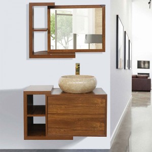 ست روشویی کابینتی دیواری مدل کراس به همراه آینه باکس