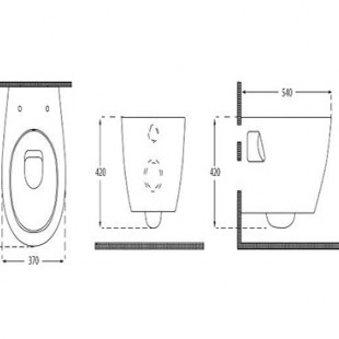 توالت فرنگی دیواری GEA مدل SENTIMENTI