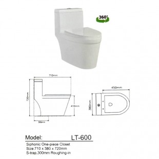 توالت فرنگی لوتوس مدل LT-600