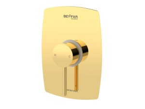 شیر توالت توکار بهفر مدل آیباکس پلیت B طلا | عمرانیاز