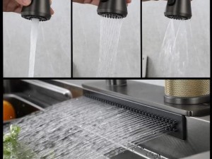 سینک آبشاری لمسی مجهز به آبچکان کارد و چنگال ساخت کره