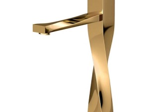 شیر روشویی پایه بلند کسری مدل فیلادلفیا طلایی | عمرانیاز
