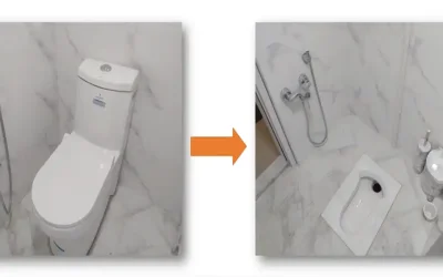 نحوه تبدیل توالت فرنگی به ایرانی