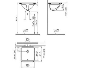 کاسه روشویی زیرکانتر ویترا  Vitra مدل S20