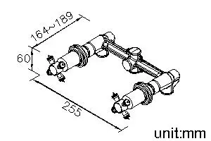 شیر حمام سه تکه توکار جاستایم مدل Classik کد 7803-92