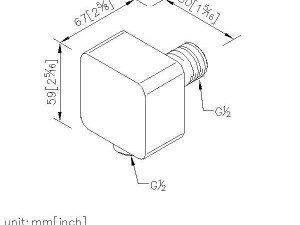 رابط دیواری دوش دستی جاستایم مدلmark کد6909AD80