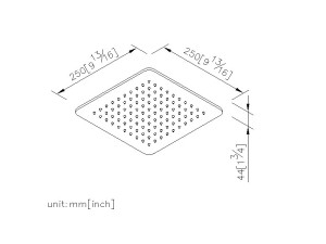 سردوش جاستایم مدل Square25cmکد6917A280