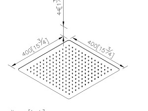 سردوش جاستایم مدل Square 40cm کد6919A480