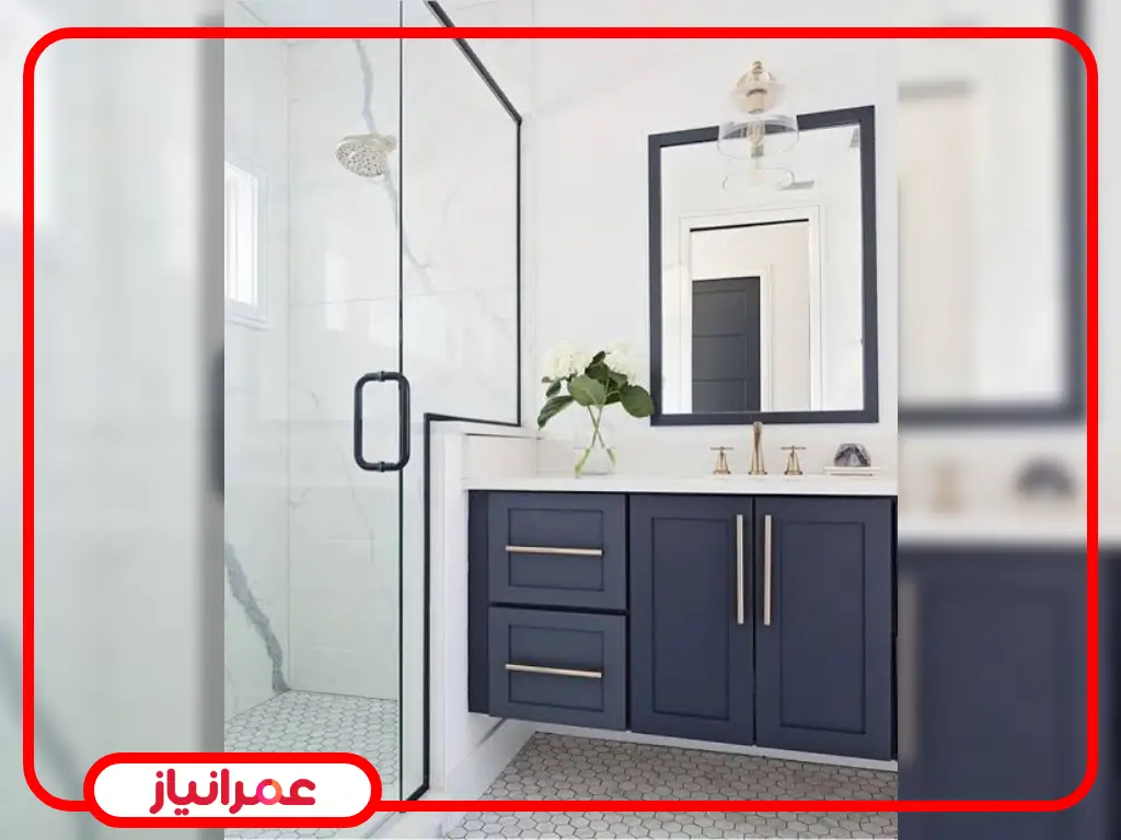 کابینت روشویی سرمه&zwnj;ای