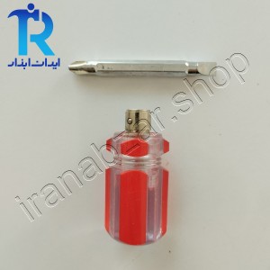 پیچ گوشتی مچی دو سر دسته شیشه ای