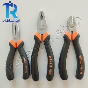 ست 3 عددی انبردست، سیم چین و دم باریک 8 اینچ WELLBORN