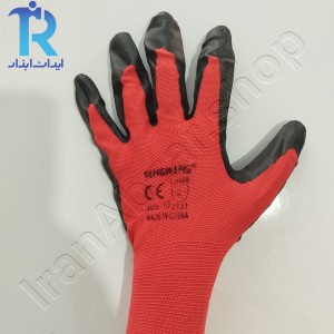 دستکش کف مواد قرمز مشکی تانگ وانگ TANGWANG
