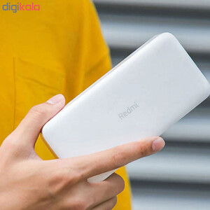 پاوربانک شیائومی مدل Redmi ظرفیت 20000 میلی آمپرساعت به همراه کابل تبدیل microUSB