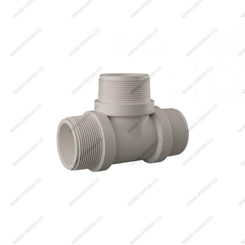 سه راه نر رزوه ای U-PVC سایز 2 اینچ (6) ویسپار