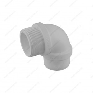 زانو نر رزوه ای U-PVC سایز 2 اینچ (6) ویسپار