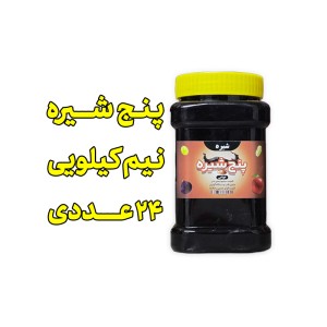 پک 24 عددی پنج  شیره طبیعی انگور انجیر خرما  توت و سیب   500 گرمی