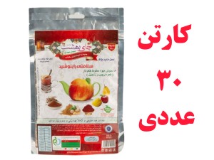 کارتن 30 تایی چای بهشت دمنوش میوه ای با طعم زنجفیل و دارچین بسته بندی پاکت 200 گرمی