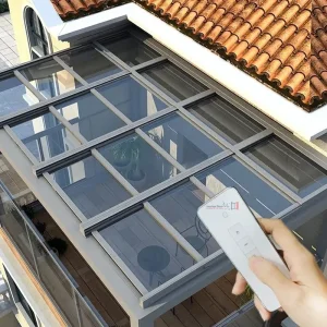 سقف شیشه‌ای اتوماتیک کشویی  ریموتی (Sliding Glass Roof)
