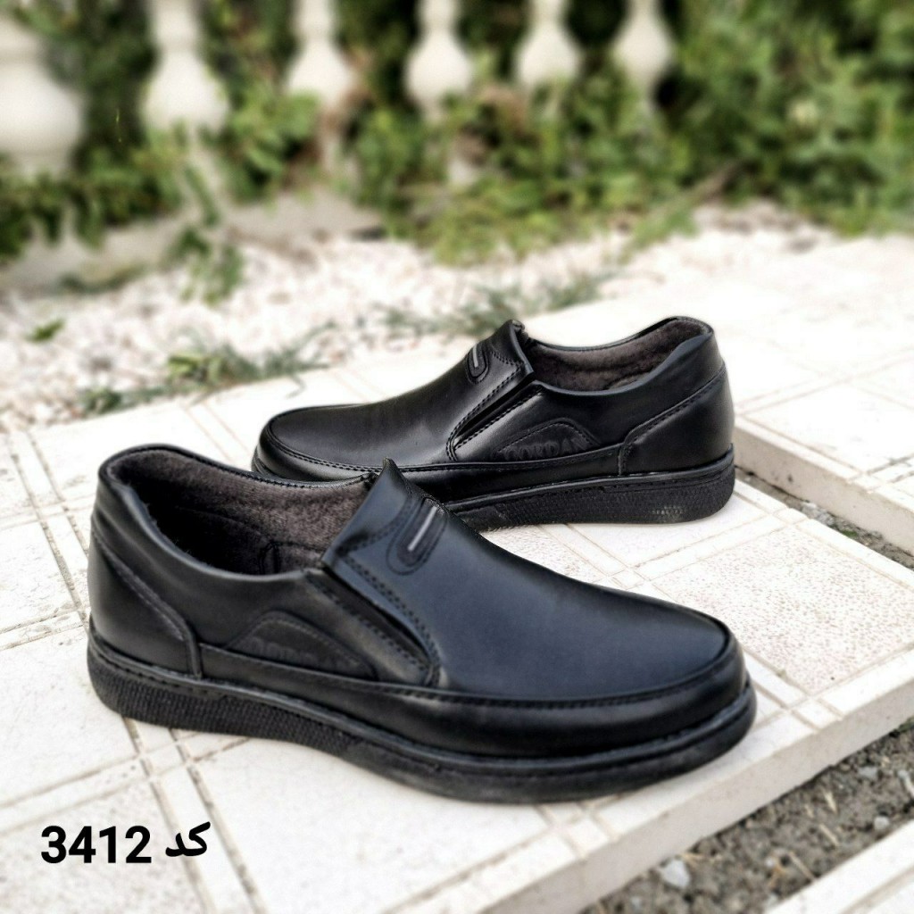 حرااااج کفش مجلسی و طبی مردانه بی نظیر رنگ مشکی کد 3412 مدرن