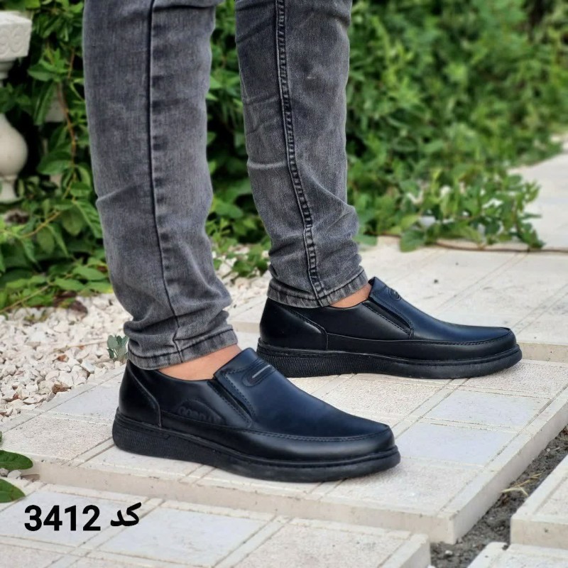 فروش بسیار باکیفیت  کفش مجلسی و طبی مردانه پسرانه مناسب برای مسیر های طولانی رنگ مشکی باارسال رایگان کد 5012