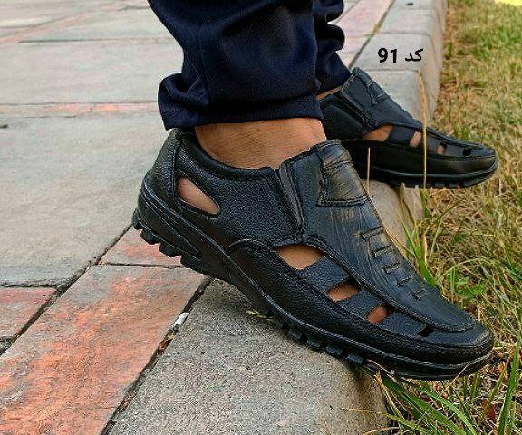 حراج کفش تابستانه مردانه طبی  خاص و عالی رنگ مشکی کد 91 دوست داشتنی