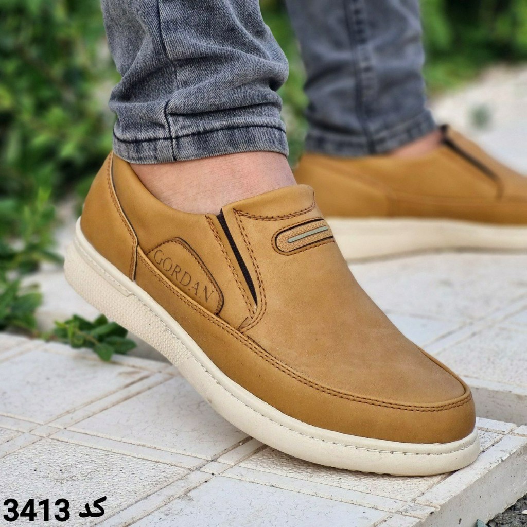 فروش فوق العاده کفش مجلسی و طبی مردانه بسیار زیبا و پرفروش رنگ خردلی ویژه