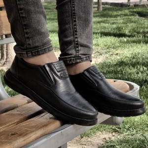 فروش ویژه کفش طبی اداری و مجلسی مردانه مدل اکو بندی جذاب و جدید رنگ مشکی تمام باارسال رایگان کد 5039