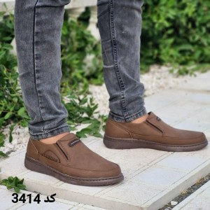 فروش بی نظیر کفش مجلسی و طبی مردانه پسرانه  خاص و باکیفیت رنگ قهوه ای باارسال رایگان کد 5011