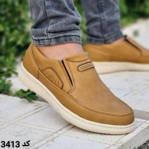 تخفیف با کیفیت و ارزان کفش مجلسی و طبی مردانه پسرانه  خفن و جذاب رنگ خردلی  باارسال رایگان کد 5027