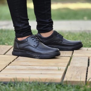 تخفیف استثنایی و جدید  کفش  طبی مجلسی مردانه خفن رنگ مشکی با ارسال رایگان کد5070