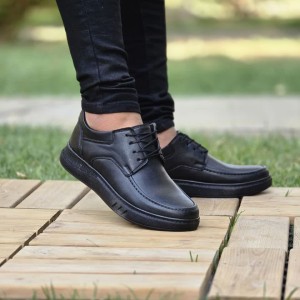 تخفیف استثنایی و جدید  کفش  طبی مجلسی مردانه خفن رنگ مشکی با ارسال رایگان کد5070