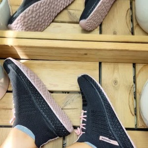فروش هیجان انگیز کفش اسپرت و پیاده روی  زنانه جورابی مدل فشیون  ناز و دلبر مشکی صورتی  باارسال رایگان کد 5052