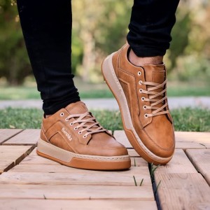 تخفیف  کفش  اسپرت پسرانه مردانه مدل برشکا  با کلاس رنگ  عسلی  با ارسال رایگان کد 5082