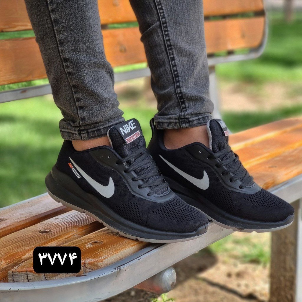 کفش اسپرت مردانه مدل نایک زیره طبی راحت مشکی طوسی شیک موجود تا سایز 48 با ارسال رایگان
