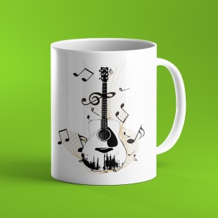 ماگ با طرح گیتار اکوستیک