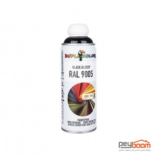 اسپری رنگ مشکی براق دوپلی کالر مدل RAL 9005N حجم 400 میلی لیتر
