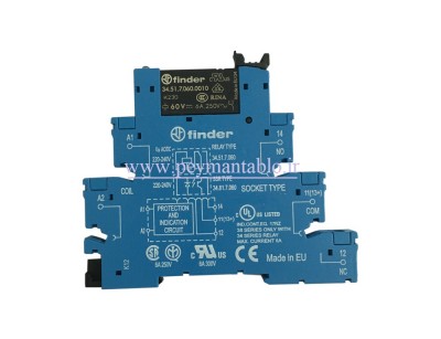 رله PLC) 230 V AC) یک کنتاکت (Finder(38.51