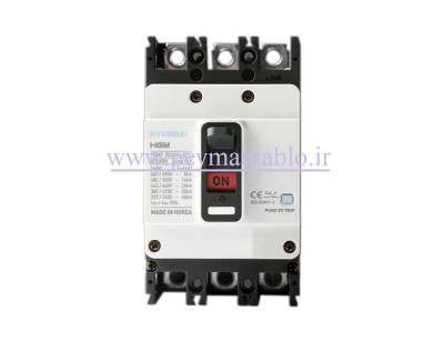 کلید اتوماتیک کامپکت 50 آمپر،سه پل،  380v - 415v(هیوندایی)