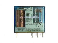 رله مینیاتوری 24 ولت DC تک کنتاکت  16 آمپر (بدون پایه) Finder